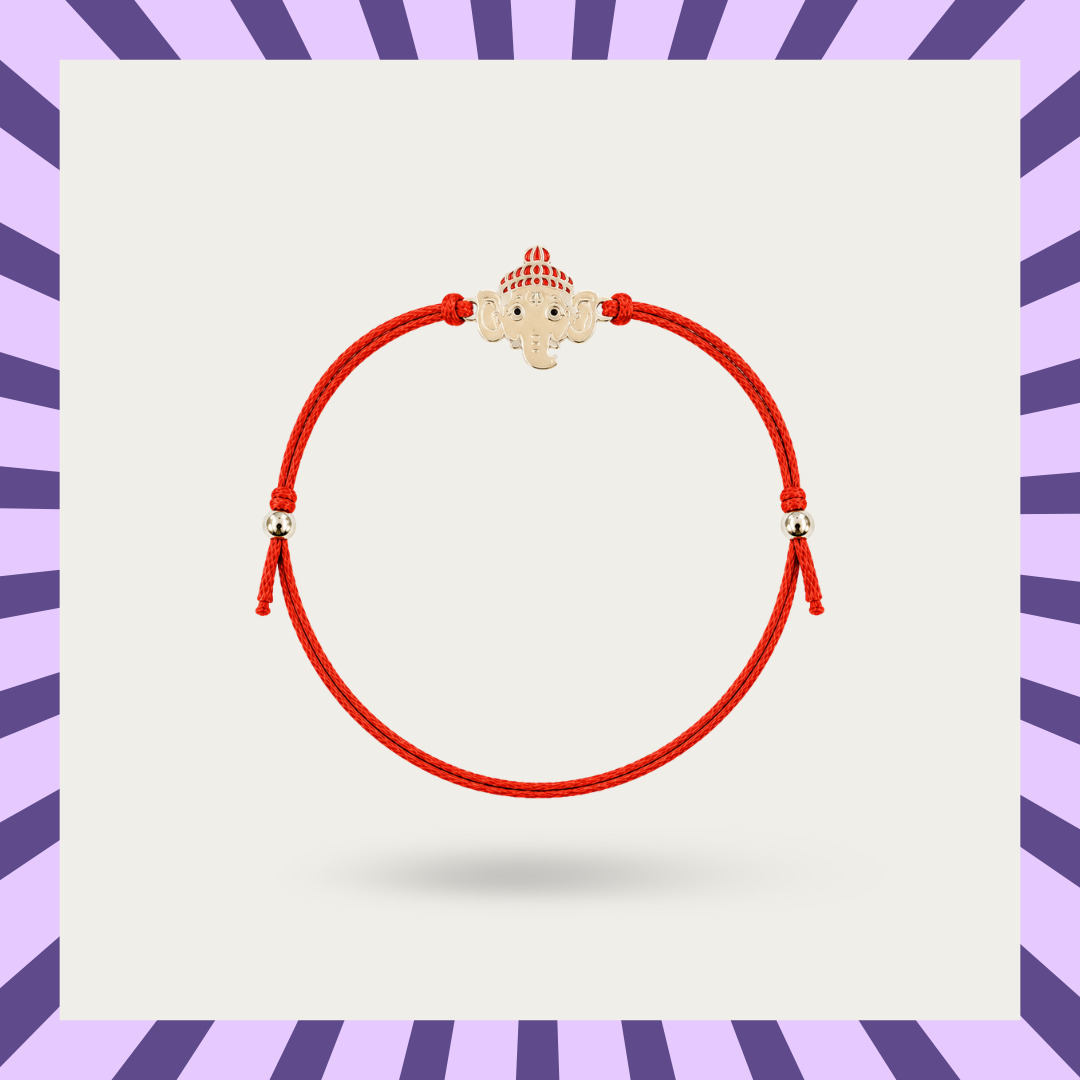 BLISSE ALLURE STERLING SILVER GANESHA RAKHI
