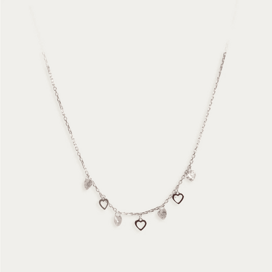 Dangling Heart Charms Necklace