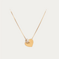 Dangling Heart of Gold with Pearl Drop Necklace