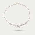 Blisse Allure 925 Sterling Silver Bow Anklet Set | Sparkling Crystal Bow Design