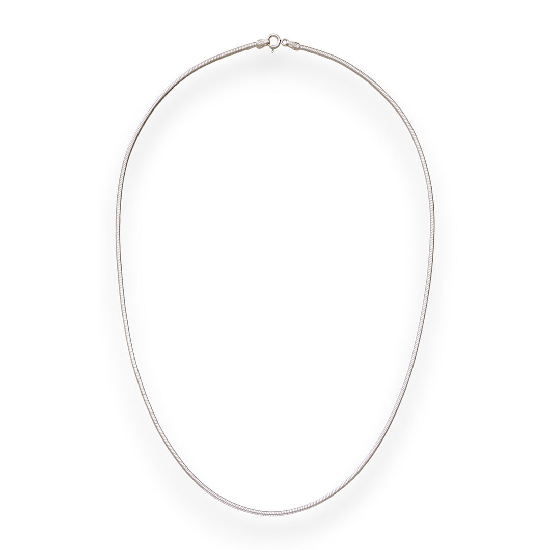 Blisse Allure 925 Silver Oval Snake Chain For Men and Women