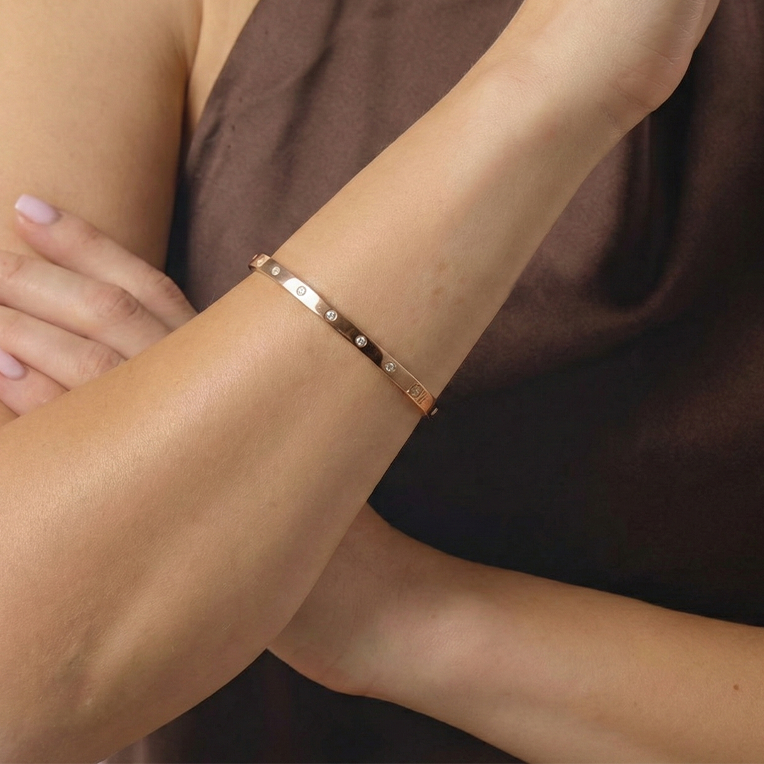 Blisse Allure Rose Gold Victorian Bangle