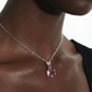 Beautiful crystal pendent Necklace - Pink