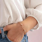 Rose Gold Fancy Pear Shaped link Bracelet - Blisseallure.in
