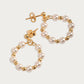 Gold beaded with Pearl earrings - Blisseallure.in