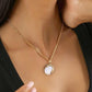 Mother of Pearl Round 925 Sterling Silver Earring & Pendant Set