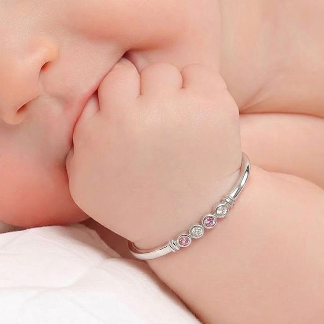 Blisse Allure Sterling Fantasia Baby Pink Bangle