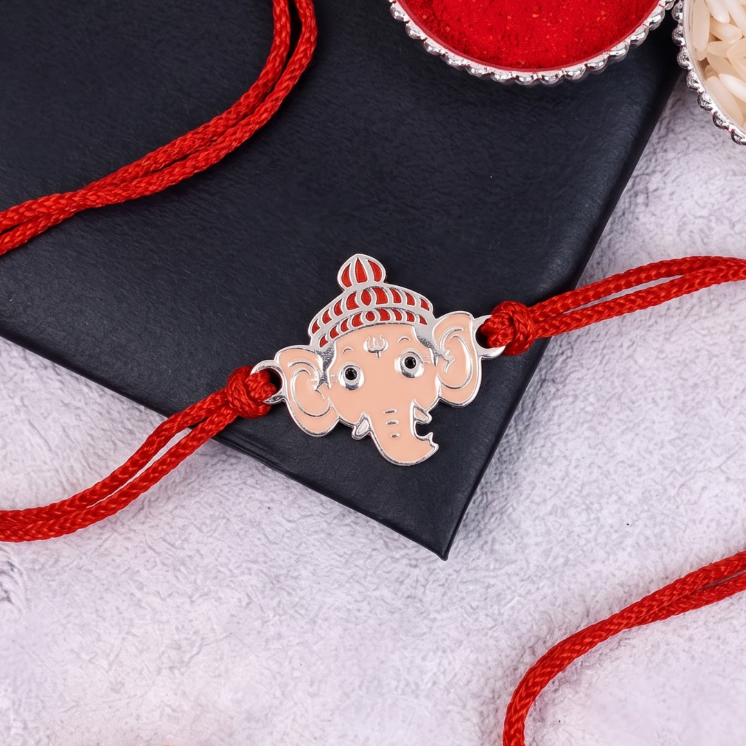 BLISSE ALLURE STERLING SILVER GANESHA RAKHI