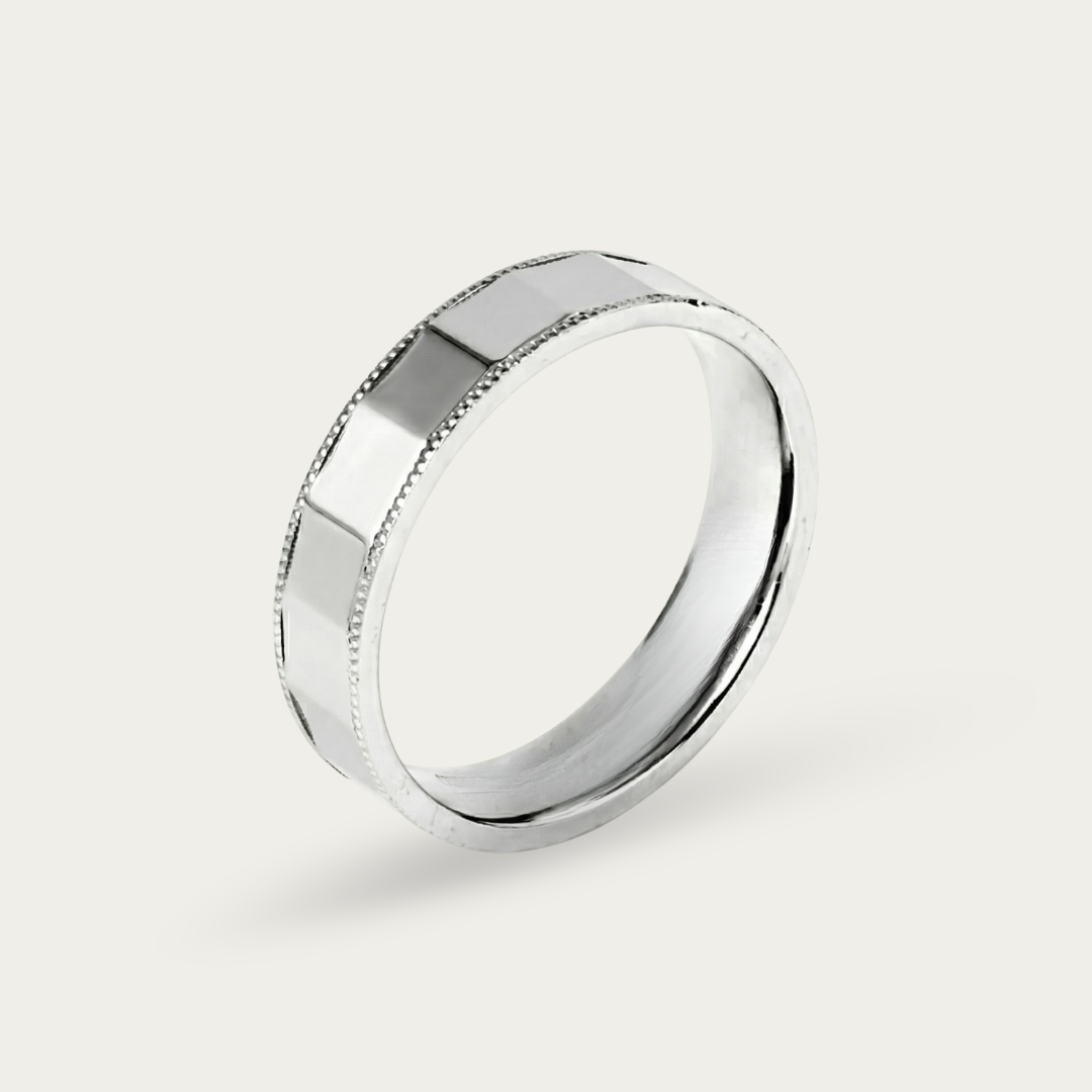 Faceted Band Ring for Men