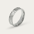 Ring with Diamond-Cut Pattern