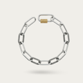 Blisse Allure Sterling Silver Paper Clip Shaped Link Bracelet