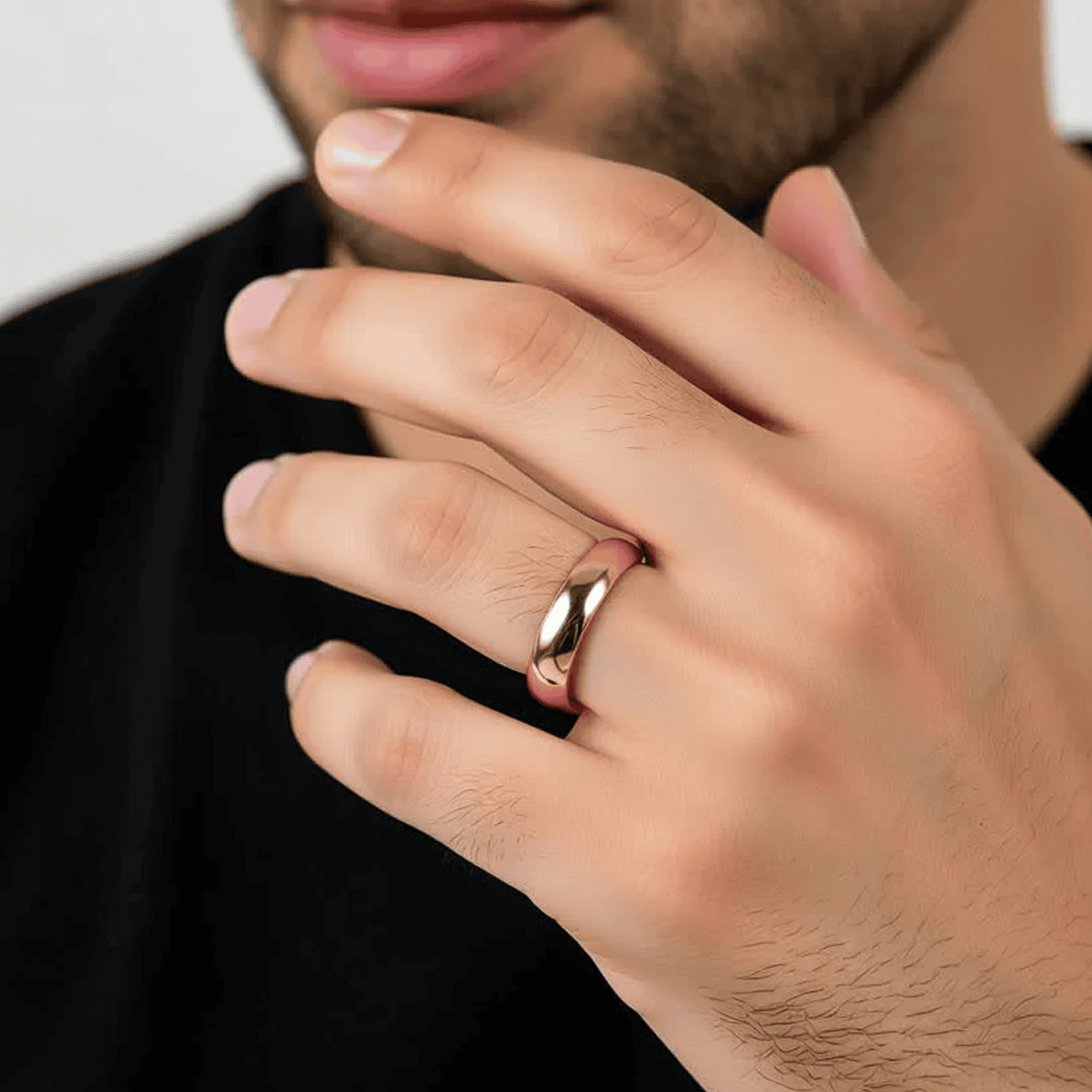 Band Ring with Gold Plating For Men - Blisseallure.in