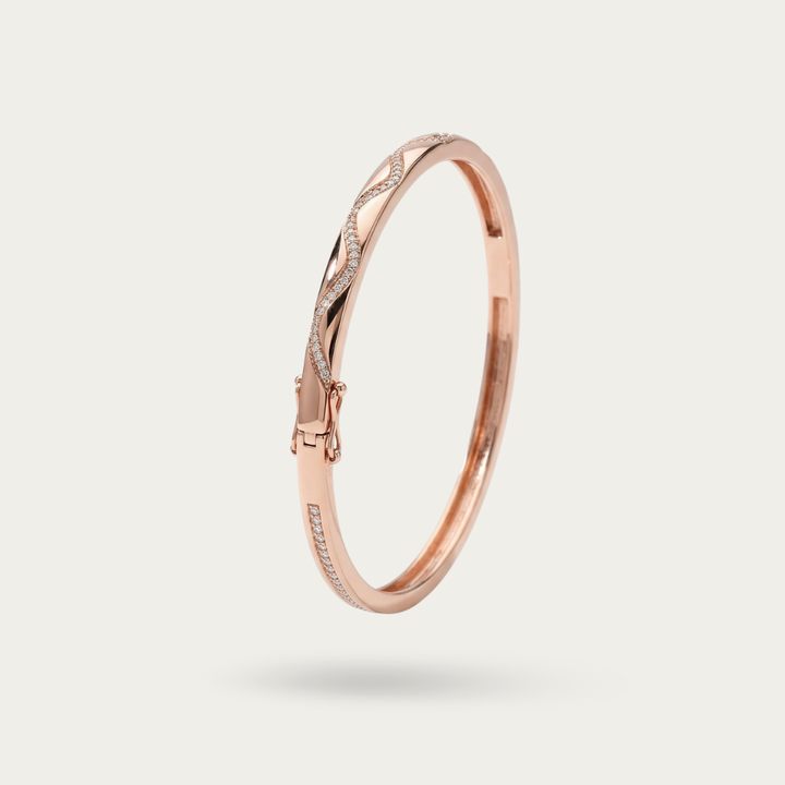 Blisse Allure Rose Gold Victorian Bangle Bracelet