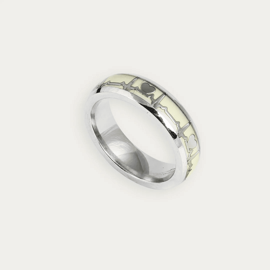 Promise Ring with Heartline Pattern For Men - Blisseallure.in