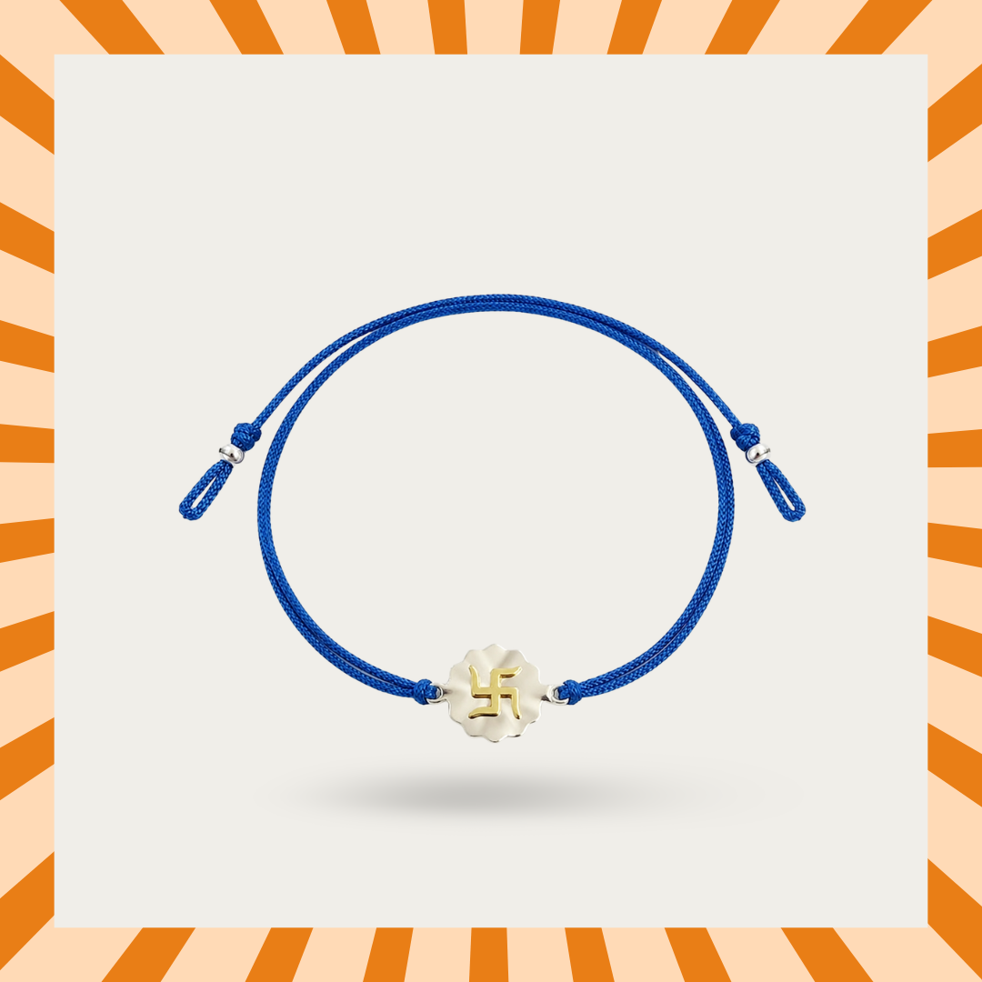 Blisse Allure Sterling Silver SWASTIK RAKHI