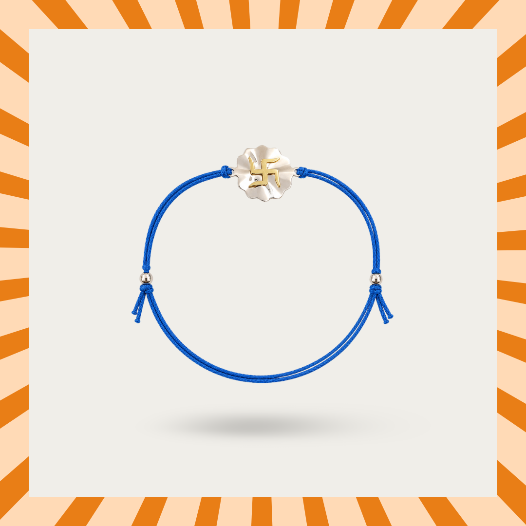 Blisse Allure Sterling Silver SWASTIK RAKHI