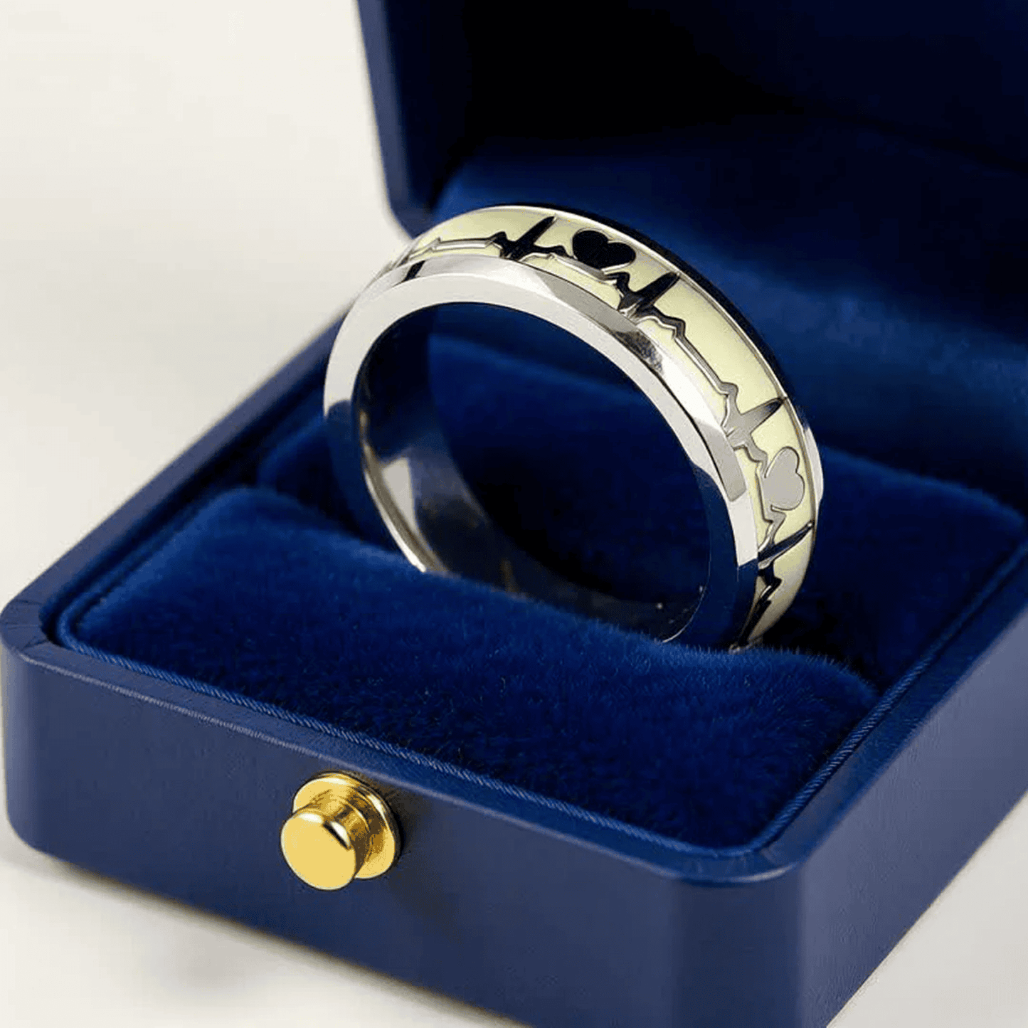 Promise Ring with Heartline Pattern For Men - Blisseallure.in