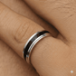 Band Ring with Rotating  Black Inlay for Men - Blisseallure.in