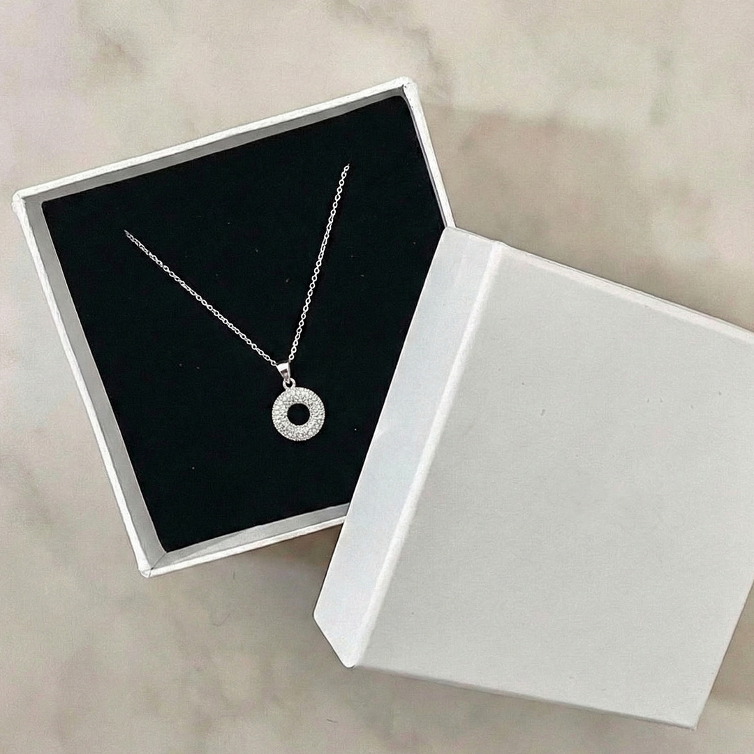 Blisse Allure Sterling Silver Doughnut pendant with silver chain