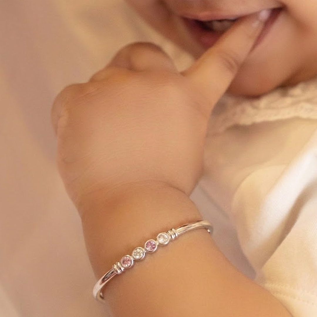 Blisse Allure Sterling Fantasia Baby Pink Bangle