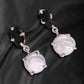 Black Tourmaline and Mother of Pearl 925 Sterling Silver Earrings