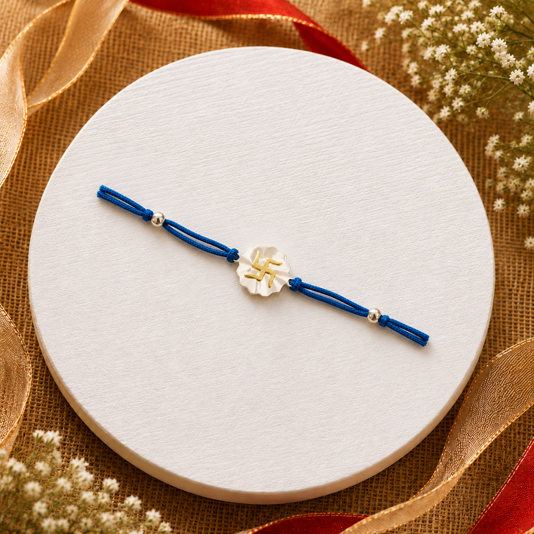 Blisse Allure Sterling Silver SWASTIK RAKHI