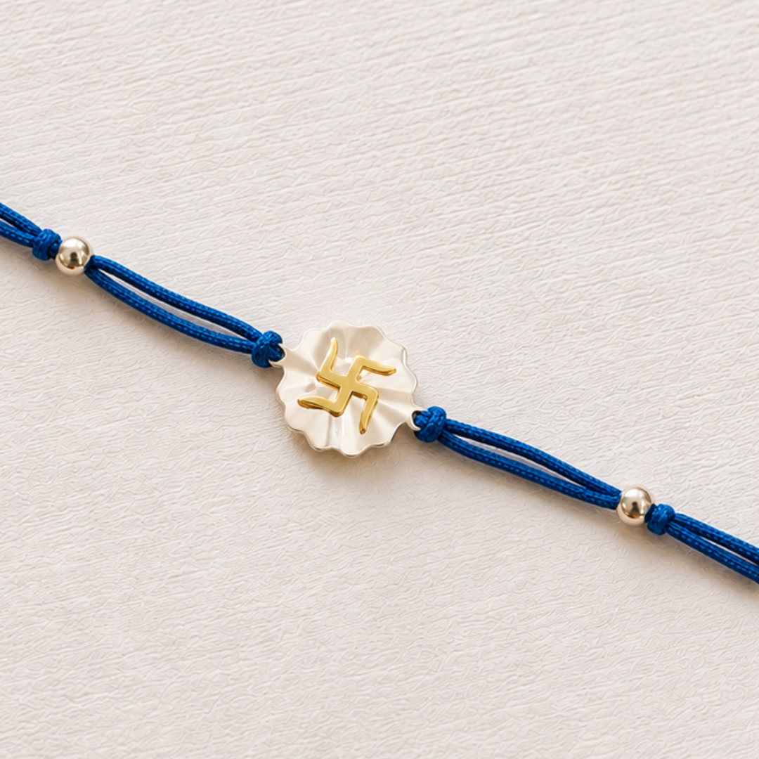 Blisse Allure Sterling Silver SWASTIK RAKHI