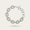 Blisse Allure Rose Quartz with cubic zirconia bracelet