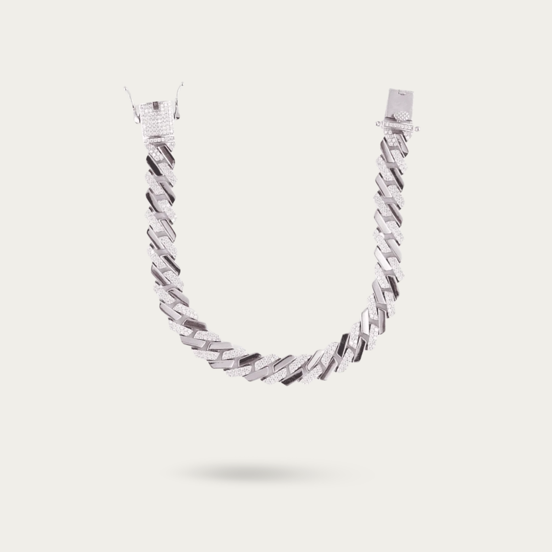 Cuban-Link Bracelet with CZ Stones - Men