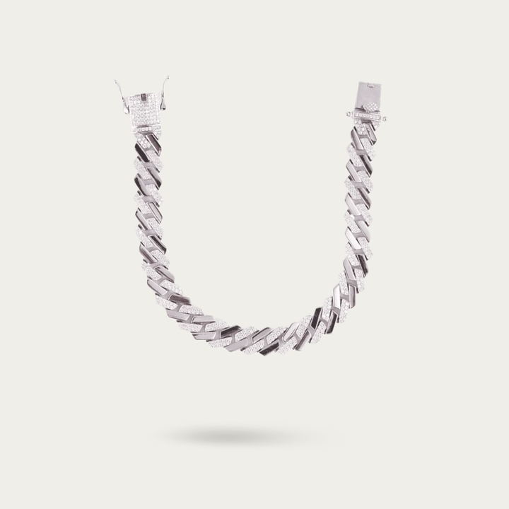 Cuban-Link Bracelet with CZ Stones - Men