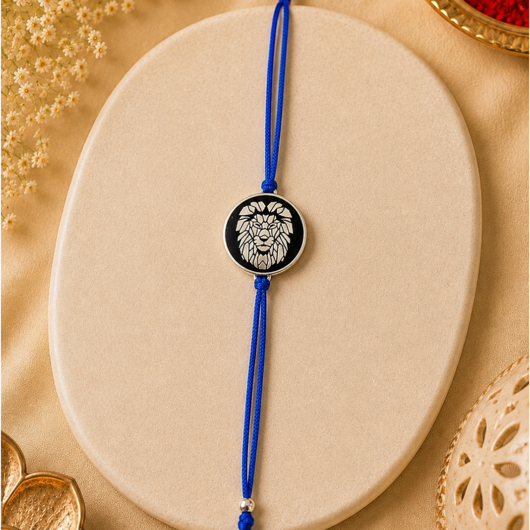 Blisse Allure Sterling Silver LION rakhi for brother