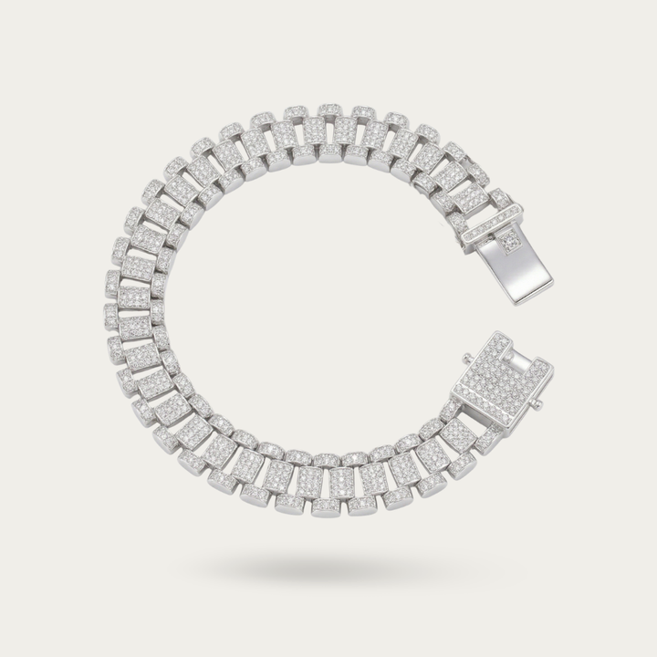 Iced Chain Bracelet with CZ Stones - Men