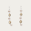 Blisse Allure 925 Sterling Silver Citrine and Pearl Dangler Earrings