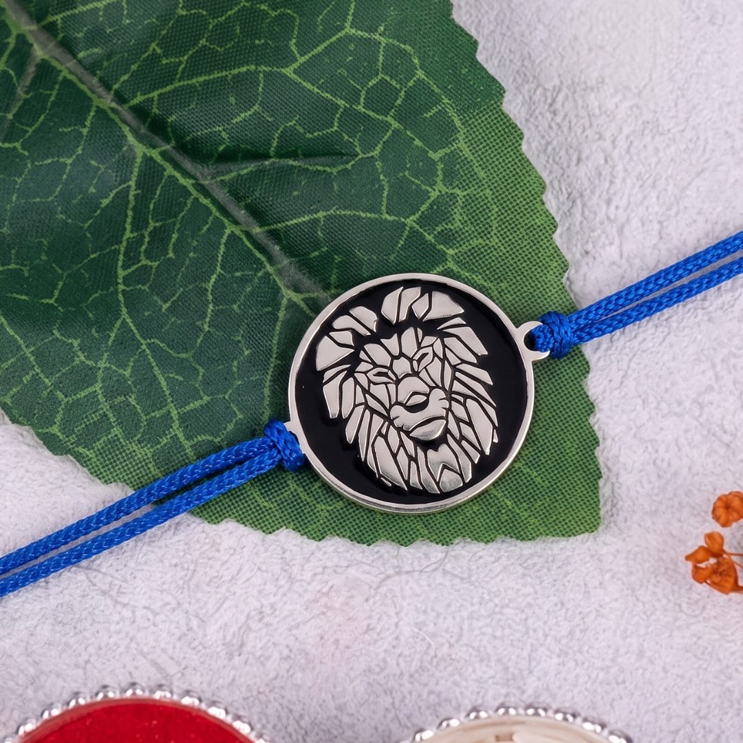 Blisse Allure Sterling Silver LION rakhi for brother