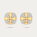 Blisseallure 925 Sterling silver Cross Accent Cubic Zirconia Square Studs