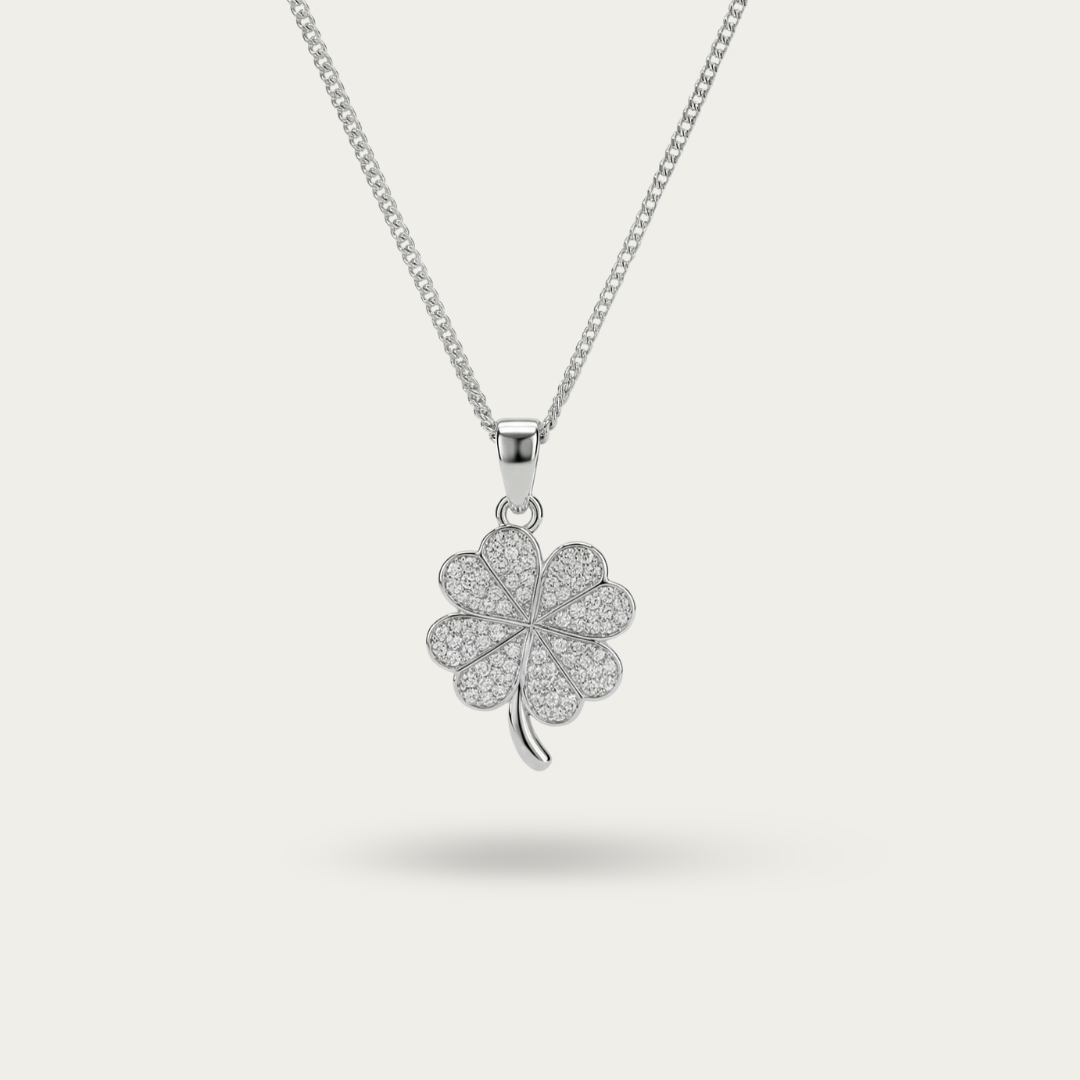 Four Leaf Clover pendant with a silver chain