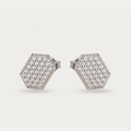Blisseallure 925 Sterling silver Sparkling Geometric Cluster Stud Earrings