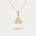 Celtic Triangle Knot Gold Pendant