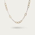 Two Toned Necklace with Double chain Necklace