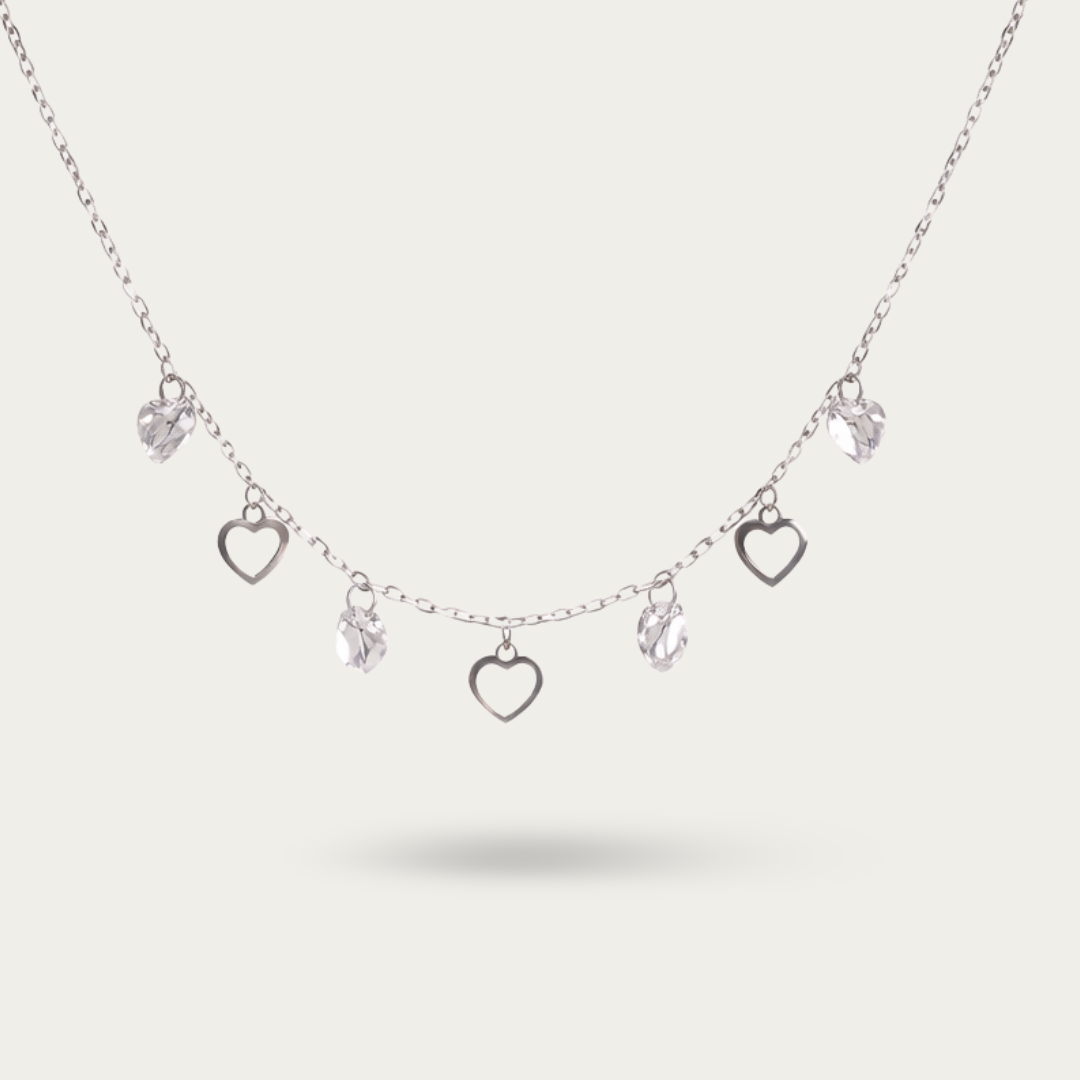 Dangling Heart Charms Necklace