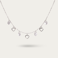 Dangling Heart Charms Necklace