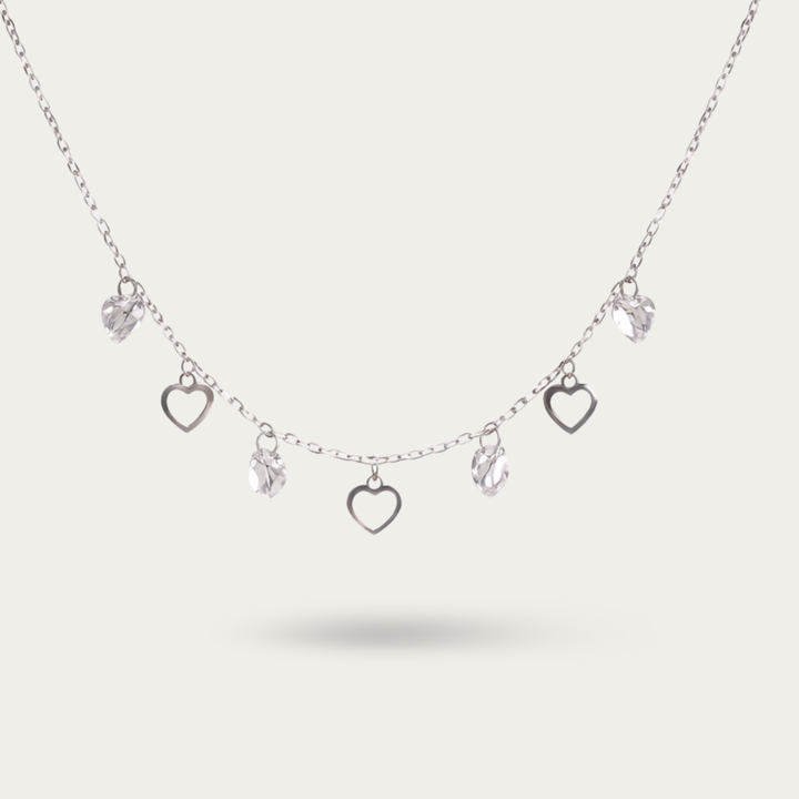Dangling Heart Charms Necklace