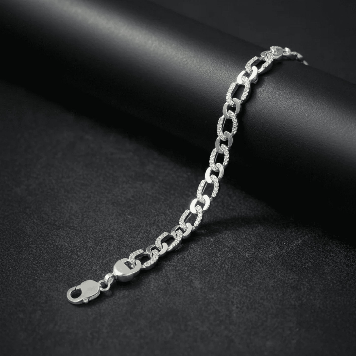 Rectangular links with lobster clasp men's bracelet - Blisseallure.in