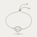 Blisse allure 925 Sterling Silver Infinity Heart Adjustable Bracelet