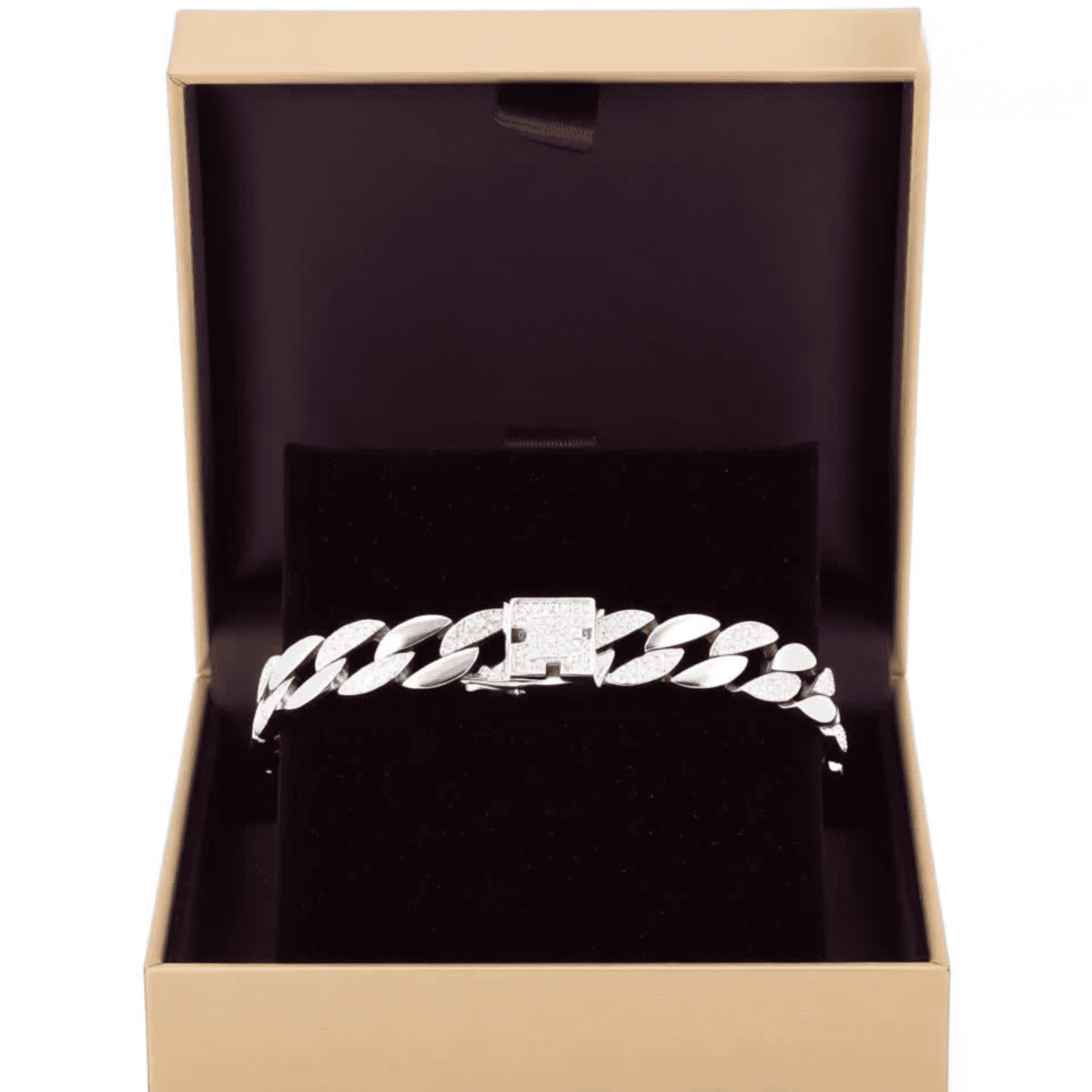 Marquise-Link Bracelet with CZ Detailing- Men