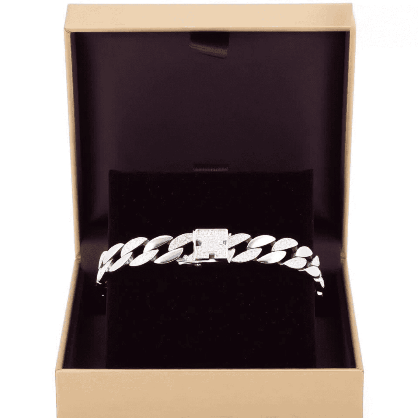 Marquise-Link Bracelet with CZ Detailing- Men