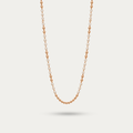 Blisse allure 925 Sterling Silver Rose Gold Plated Pearl & Faceted Bead Long Necklace