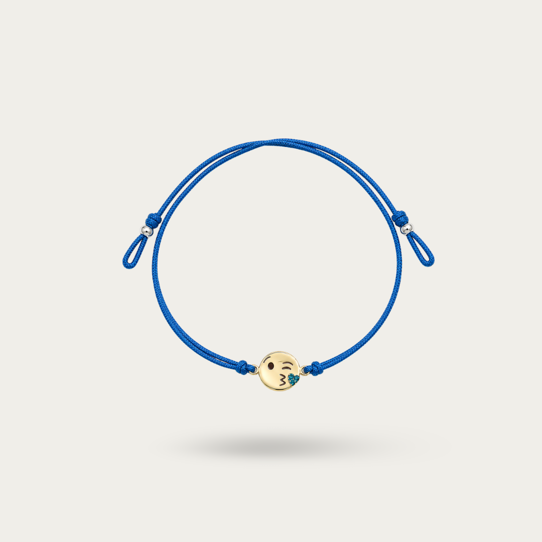 Blisse Allure 925 sterling Cute Kiss emoji silver rakhi for your brother