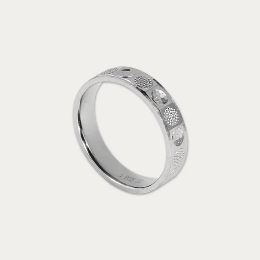 Men's Ring with Smooth & Textured Design - Blisseallure.in