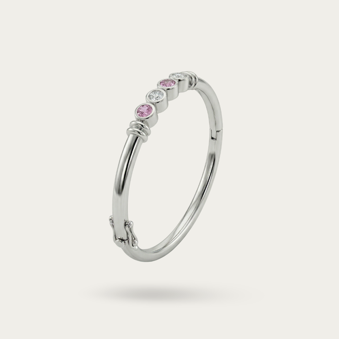 Blisse Allure Sterling Fantasia Baby Pink Bangle